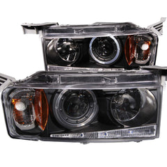 0407 XB G2 PROJECTOR HALO BLACK CLEAR HEADLIGHTS (SET) - Black Patch Performance - ANZO121347