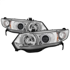 06 - 08 Honda Civic (Coupe) Headlight Set - Black Patch Performance - SPYD5010797