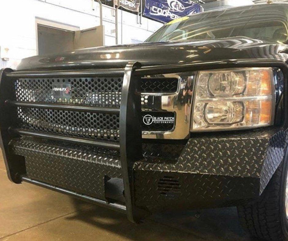 07 - 13 Chevrolet 1500 Trail FX Front Diamond Plate Bumper - Black Patch Performance - FX3007