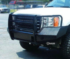 07.5 - 10 GMC 2500/3500 Trail FX Front Diamond Plate Bumper - Black Patch Performance - FX3017