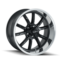 17x7 RIDLER 650 5x4.75 Offset (0) Center Bore (83.82) Style #650 | 650 - 7761MB - Black Patch Performance - RIDL6507761MB