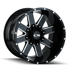 17x9 ION 141 6x135 6x5.5 Offset (13) Center Bore (106) Style #141 | 141 - 7937B13 - Black Patch Performance - ION1417937B13