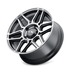 17x9 ION 146 6x5.5 Offset (0) Center Bore (106) Style #146 | 146 - 7983TM - Black Patch Performance - ION1467983TM