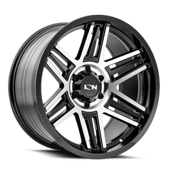 17x9 ION 147 6x5.5 Offset (0) Center Bore (106) Style #147 | 147 - 7983BM0 - Black Patch Performance - ION1477983BM0