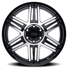 17x9 ION 147 6x5.5 Offset (0) Center Bore (106) Style #147 | 147 - 7983BM0 - Black Patch Performance - ION1477983BM0