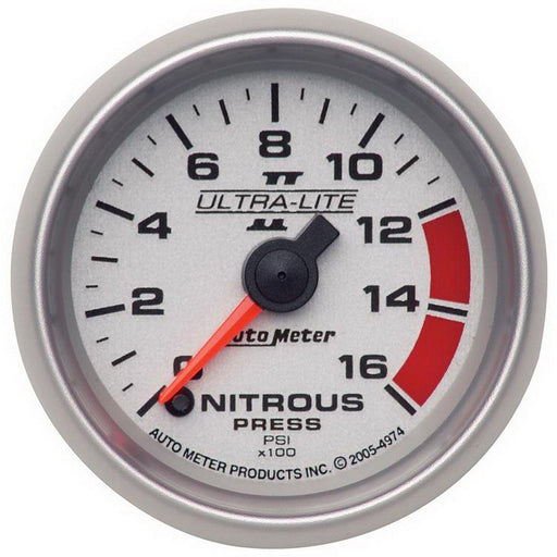 2-1/16 in. NITROUS PRESSURE, 0-1600 PSI, ULTRA-LITE II - Black Patch Performance - AUTO4974
