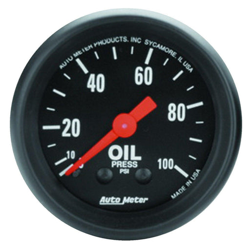 2-1/16 in. OIL PRESSURE, 0-100 PSI, Z-SERIES - Black Patch Performance - AUTO2604