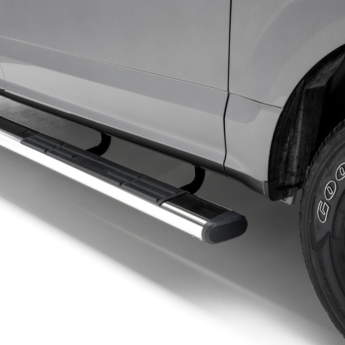 6" x 53" Polished Stainless Oval Side Bars, Select Ford F250, F350, F450, F550 - ARIES - Body