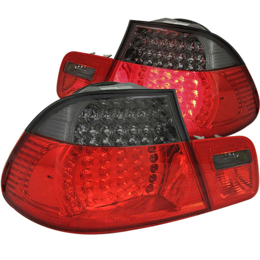 9901 BMW 3 SERIES E46 2DR 4PC LED TAIL LIGHTS LED RED/SMOKE - TAIL LIGHT SET from Black Patch Performance