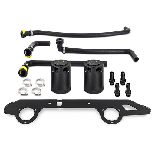 Baffled Oil Catch Can System, fits Ford Bronco 2.7L 2021+ - Engine from Black Patch Performance