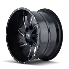 20x14 CALI OFF - ROAD TWISTED 8x180 Offset ( - 76) Center Bore (124.1) Style #9102 | 9102 - 2478M - Black Patch Performance - CALI91022478M