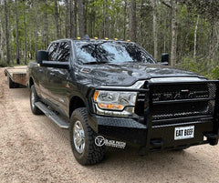 19 - 24 Ram 2500/3500 Trail FX Front Diamond Plate Bumper - Black Patch Performance - FX3030