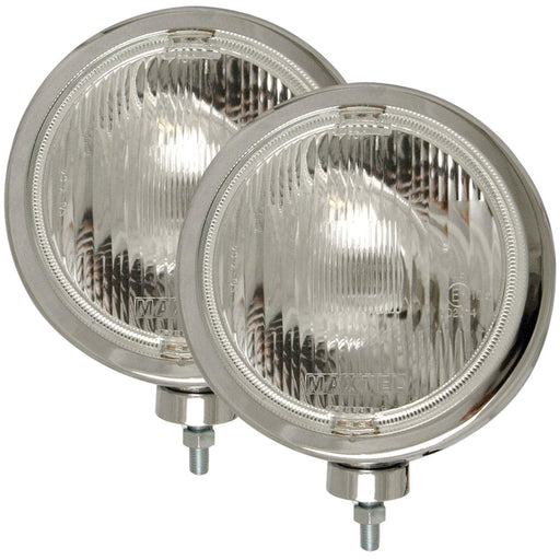H3 8 Round Slimline Off Road Light Chrome Rugged - OFFROAD LIGHT from Black Patch Performance