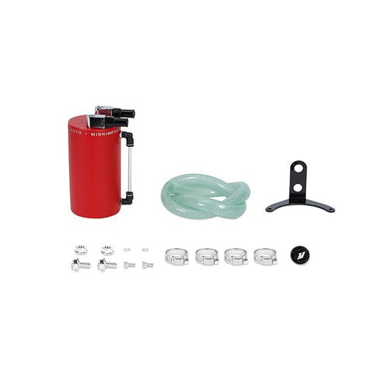 Mishimoto Aluminum Oil Catch Can - Large, Wrinkle Red - Engine from Black Patch Performance