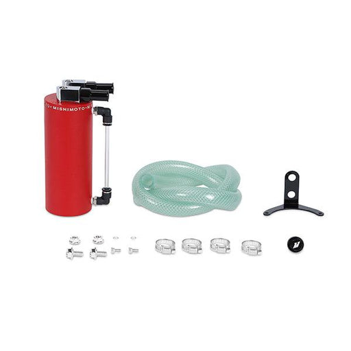 Mishimoto Aluminum Oil Catch Can - Small, Wrinkle Red - Engine from Black Patch Performance