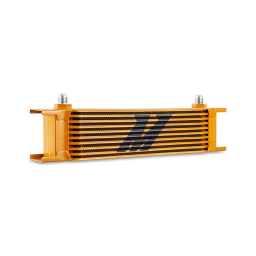 Mishimoto MMOC-10-6GD Universal 10-Row Oil Cooler, -6AN, Gold - Belts and Cooling from Black Patch Performance