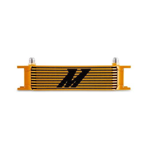 Mishimoto MMOC-10-8GD Universal 10-Row Oil Cooler, -8AN, Gold - Belts and Cooling from Black Patch Performance