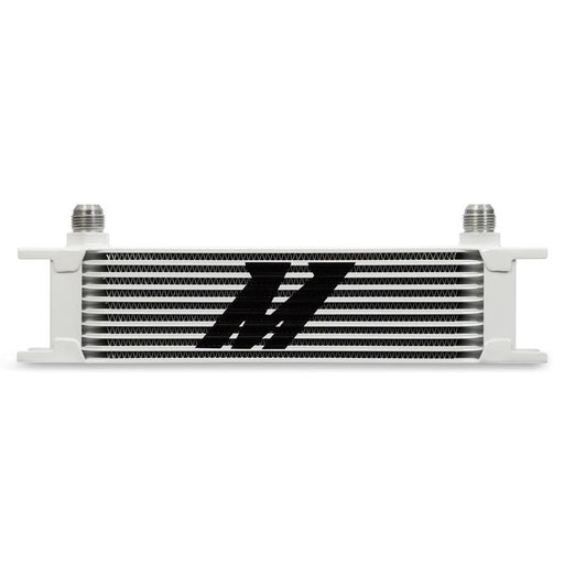 Mishimoto MMOC-10WT Universal 10-Row Oil Cooler, White - Belts and Cooling from Black Patch Performance