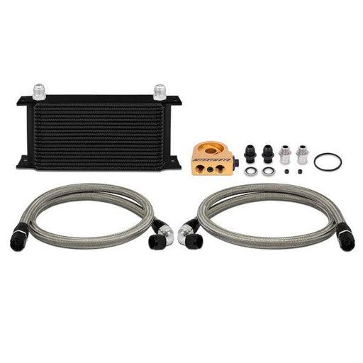 Mishimoto MMOC-ULTBK Universal Thermostatic 19 Row Oil Cooler Kit, Black - Belts and Cooling from Black Patch Performance