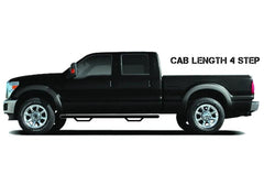 Nerf Step RS Bar - Cab Length (2 Steps per Side) - 2015-2022 Ford F-150/2017-2022 F-250/350/450 SuperCab - Textured Black - Body from Black Patch Performance