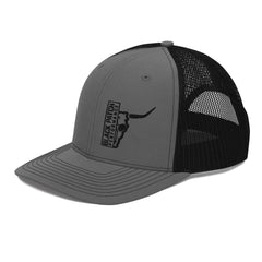 Richardson 112 Half Skull Logo Hat Black Thread - from Black Patch Performance