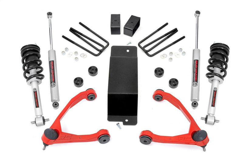 Rough Country 3.5 in Suspension Lift Kit w/Shocks - 27731RED - SUSPENSION LIFT KIT from Black Patch Performance