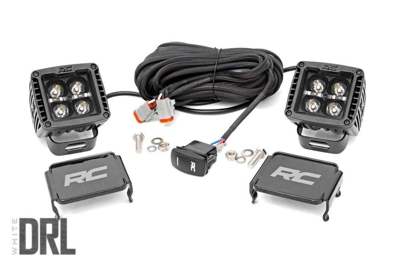 Rough Country Black Series Cree LED Fog Light Kit - 70903BLKDRL - FOG LIGHT from Black Patch Performance