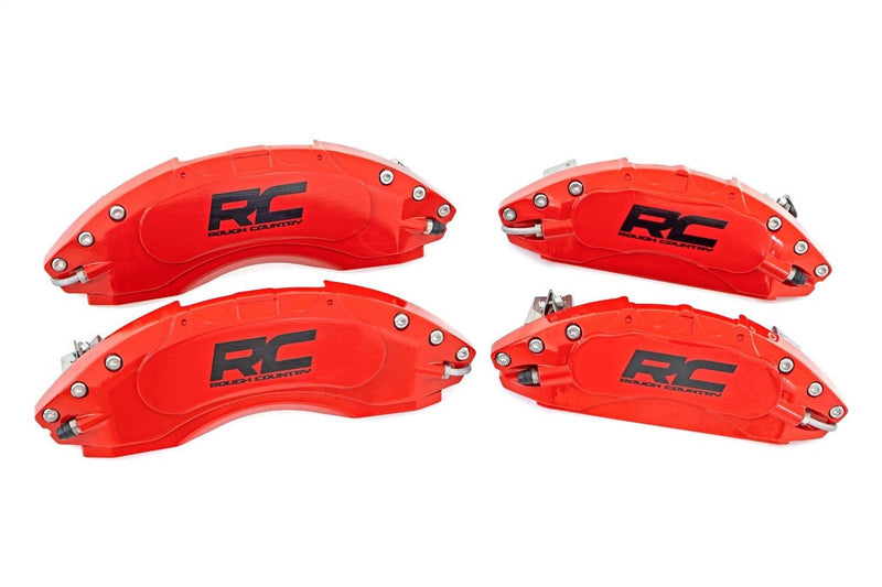 Rough Country Brake Caliper Covers - 71144A - Disc Brake Caliper Cover from Black Patch Performance