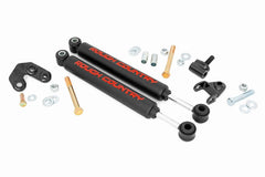 Rough Country Dual Steering Stabilizer Kit - 87308 - Steering Damper Kit from Black Patch Performance