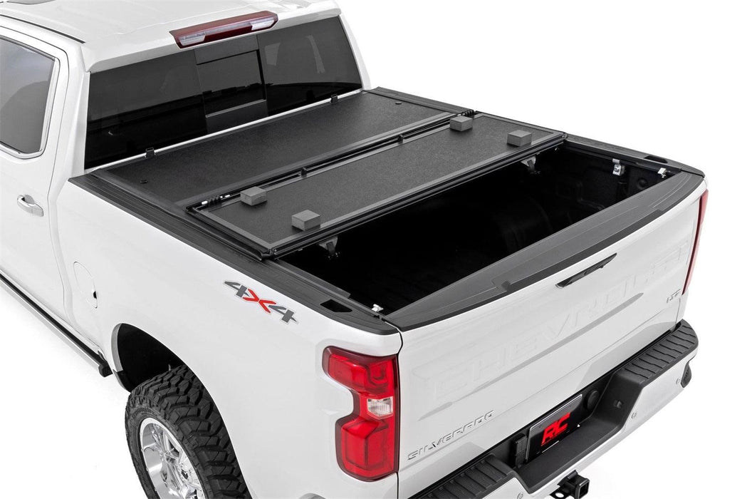 Rough Country Hard Low Profile Bed Cover - 47119551A - TONNEAU COVER from Black Patch Performance