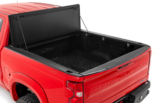 Rough Country Hard Tri-Fold Tonneau Bed Cover - 49120580 - TONNEAU COVER from Black Patch Performance