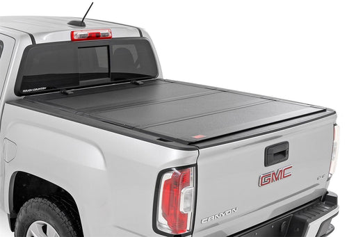 Rough Country Hard Tri-Fold Tonneau Bed Cover - 49120600 - TONNEAU COVER from Black Patch Performance