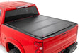 Rough Country Hard Tri-Fold Tonneau Bed Cover - 49120650 - TONNEAU COVER from Black Patch Performance