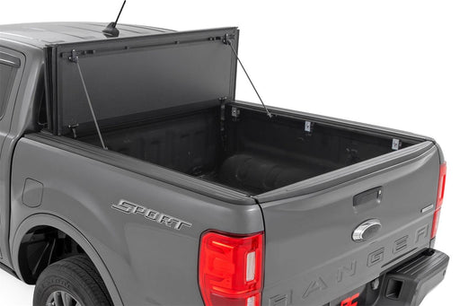 Rough Country Hard Tri-Fold Tonneau Bed Cover - 49220500 - TONNEAU COVER from Black Patch Performance