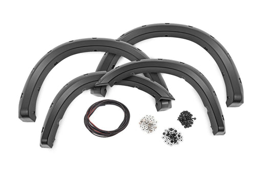 Rough Country Pocket Fender Flares - F-D10917A-PAU - FENDER FLARE from Black Patch Performance