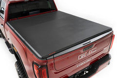 Rough Country Soft Tri-Fold Tonneau Bed Cover - 41120690 - TONNEAU COVER from Black Patch Performance