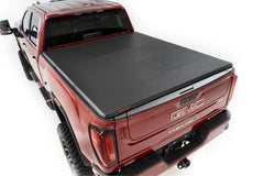 Rough Country Soft Tri-Fold Tonneau Bed Cover - 41120690 - TONNEAU COVER from Black Patch Performance