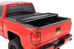 Rough Country Soft Tri-Fold Tonneau Bed Cover - 41214550 - TONNEAU COVER from Black Patch Performance