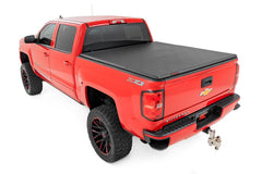 Rough Country Soft Tri-Fold Tonneau Bed Cover - 41214550 - TONNEAU COVER from Black Patch Performance