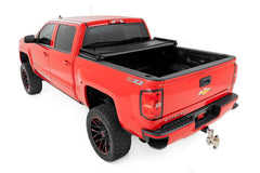 Rough Country Soft Tri-Fold Tonneau Bed Cover - 41214550 - TONNEAU COVER from Black Patch Performance