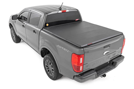 Rough Country Soft Tri-Fold Tonneau Bed Cover - 41219500 - TONNEAU COVER from Black Patch Performance