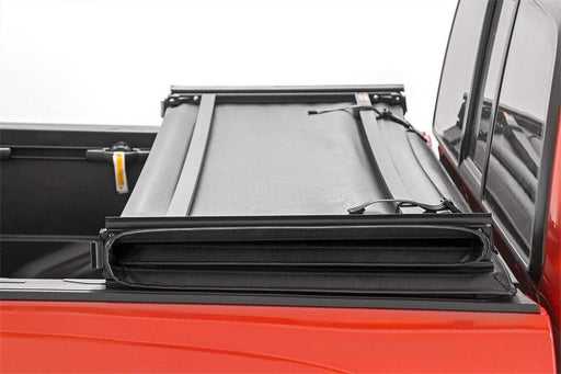 Rough Country Soft Tri-Fold Tonneau Bed Cover - 41288650 - TONNEAU COVER from Black Patch Performance