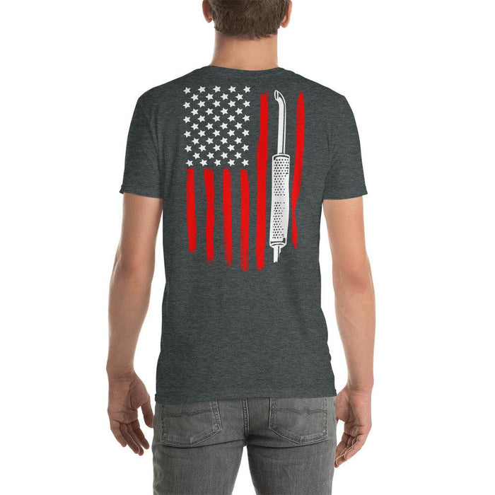 Stack and Flag Shirt with Big Black Patch Logo - from Black Patch Performance