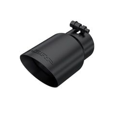 MBRP Exhaust T5122BLK Tip; 4in. O.D.; Dual Wall Angled; 3in. inlet; 8in. Length. - MBRP Exhaust - Exhaust